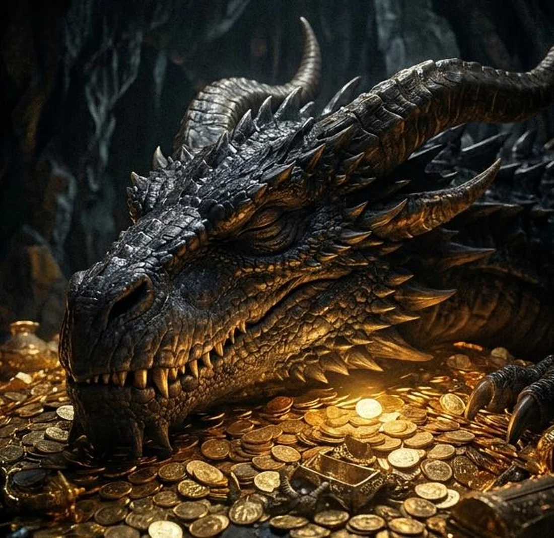 The dragon asleep on the hoard